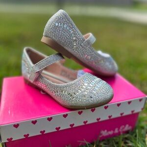 Sparkly Silver Kids Dress Shoes
